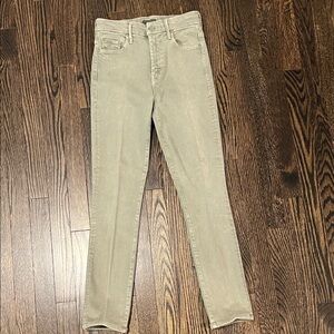 MOTHER pale green Denim jeans